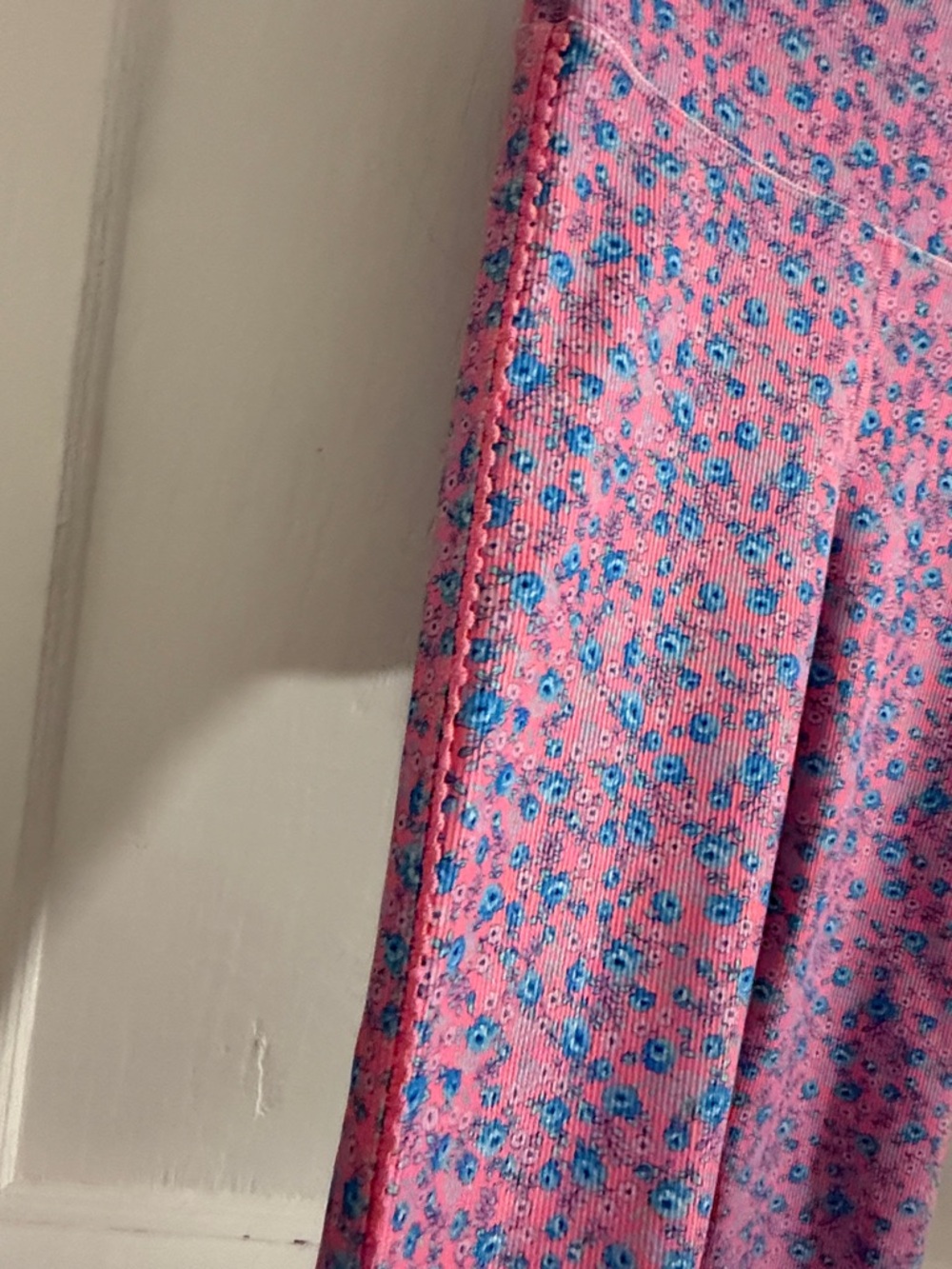 LoveShackFancy X Beach Riot Pink and Blue Floral Sports Bra and Leggings Set - Picture 11 of 16
